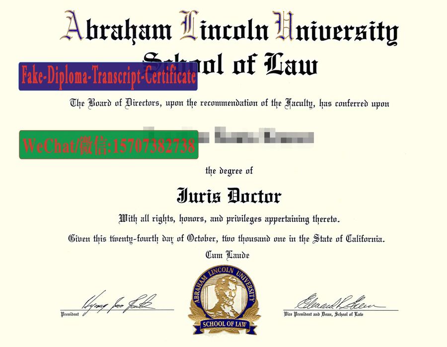 Buy Abraham Lincoln University Diploma Online