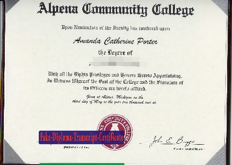 Buy Alpena Community College Diploma Online