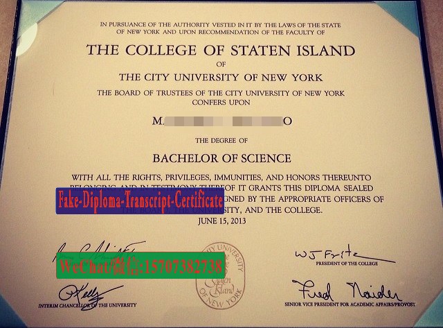 Buy CUNY College of Staten Island Diploma Online