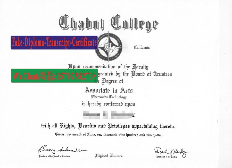 Buy ChabotCollege Diploma Online