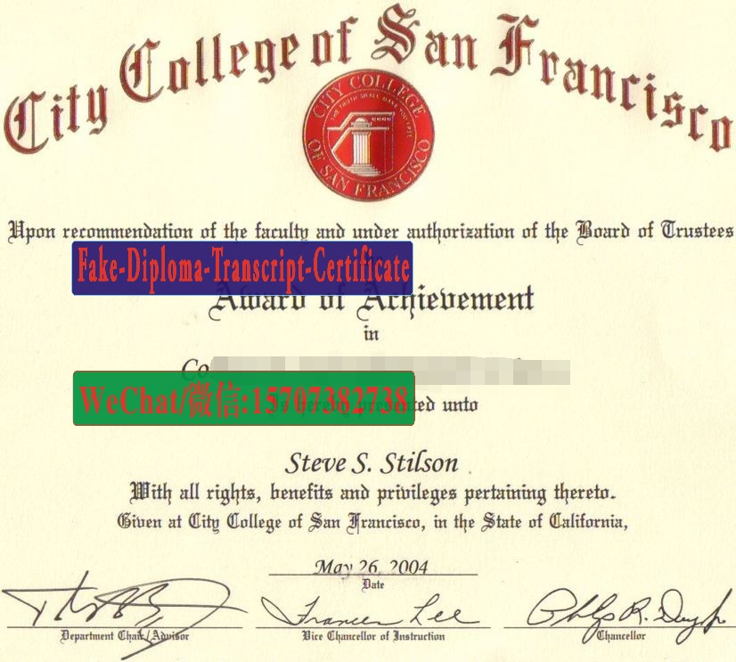 Buy City College of San Francisco Diploma Online