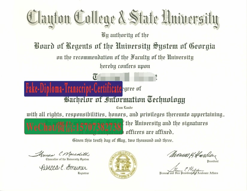 Buy Clayton College State University Diploma Online