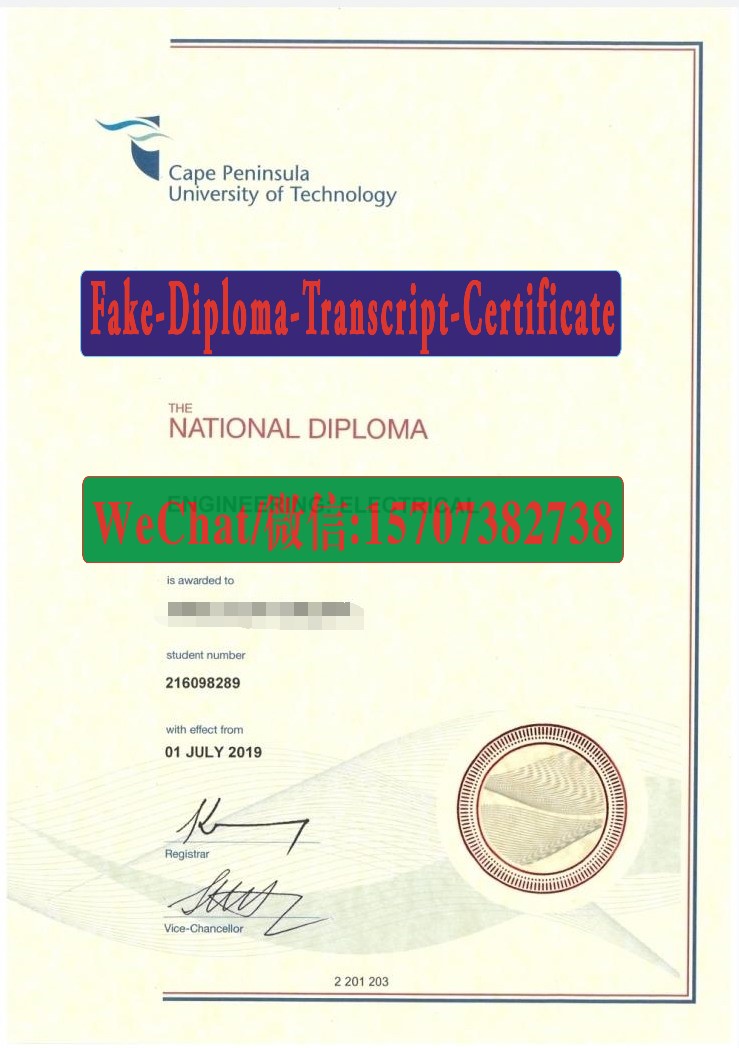 Buy Fake Cape Peninsula University of Technology Diploma Online