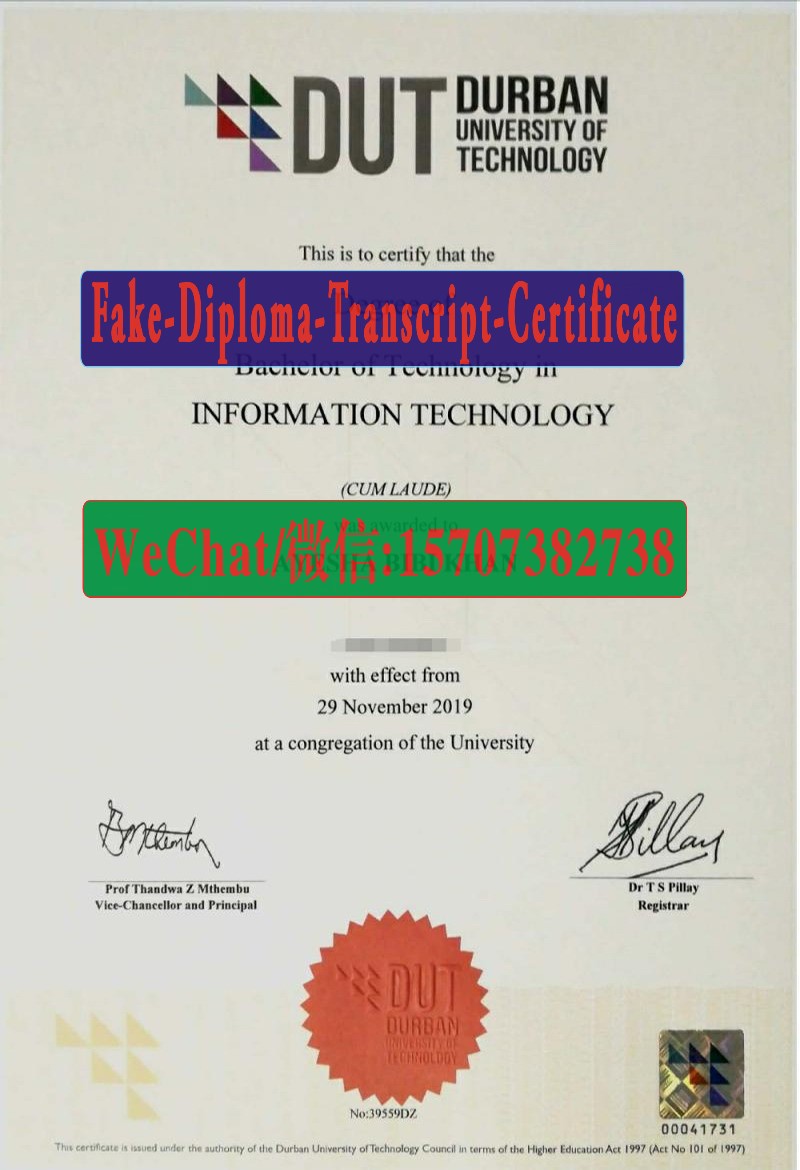 Buy Fake Durban University of Technology Diploma Online