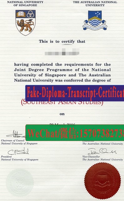 Buy Fake National University of Singapore and Australian National University Diploma degree