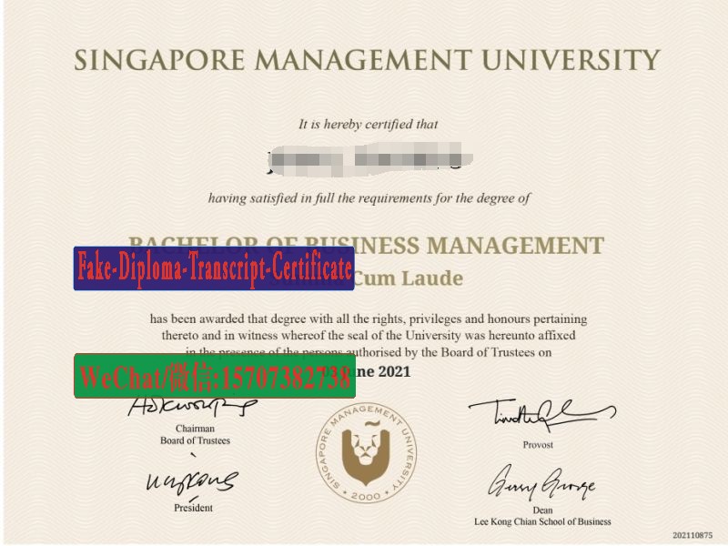 Buy Fake Singapore Management University Diploma degree