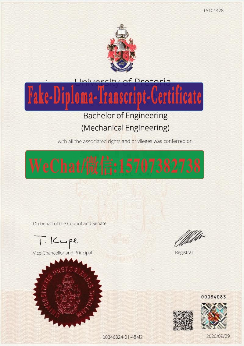 Buy Fake univesrity of pretoria Diploma Online