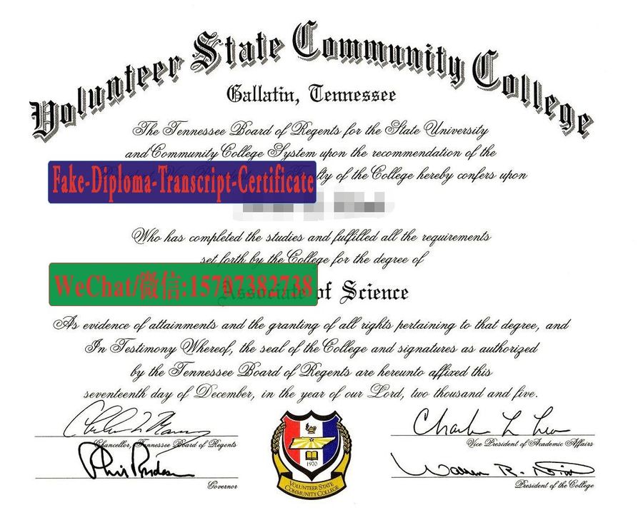 Buy Volunteer State Community College Diploma Online