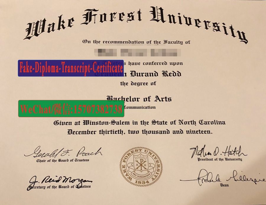 Buy Wake Forest University Diploma Online