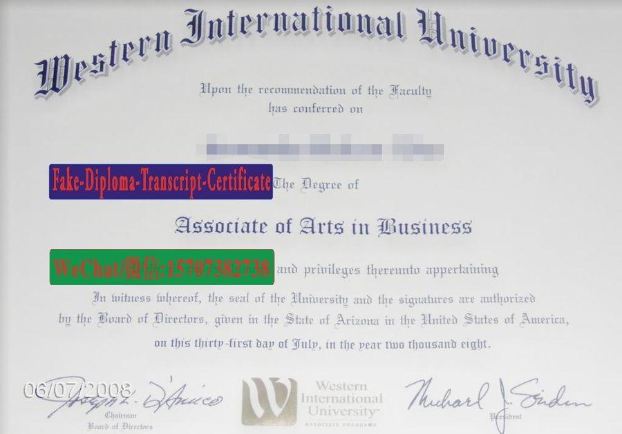 Buy Western International University Diploma Online