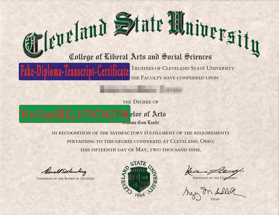 Buy cleveland state University Diploma Online