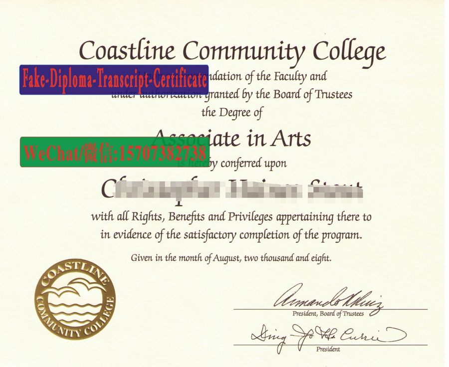 Buy coastline community college Diploma Online