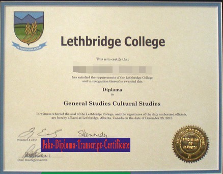 Buy fake Lethbridge College Diploma