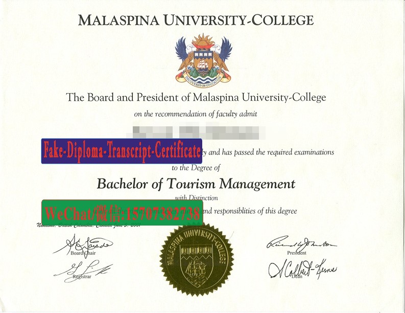 Buy fake Malaspina University College Diploma