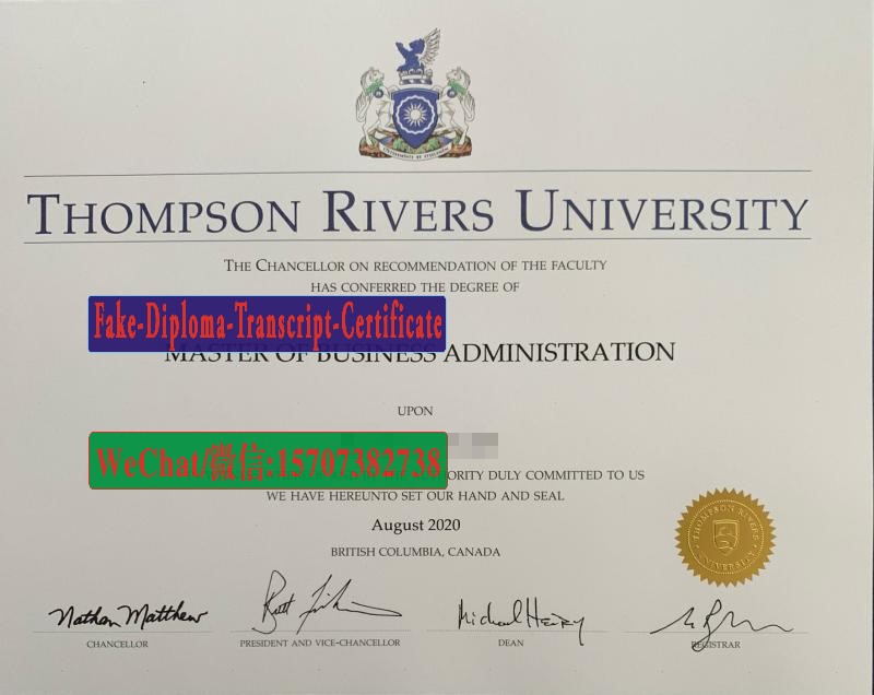 Buy fake Thompson Rivers University Diploma