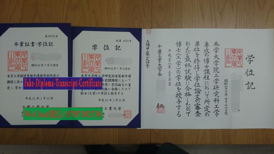 Chiba Institute of Technology Diploma Certificate