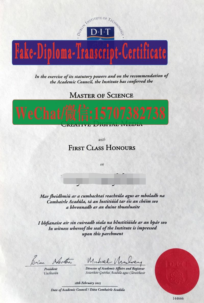 Dublin Institute of Technology Diploma Original Sample