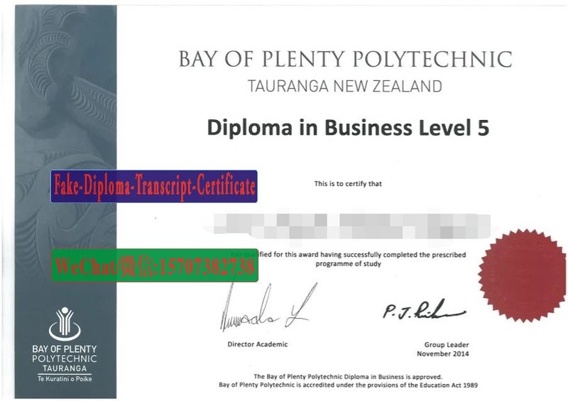 Fake Bay of Plenty Polytechnic Diploma degree