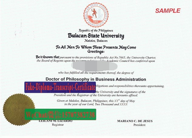 Fake Bulacan State University Diploma Transcript