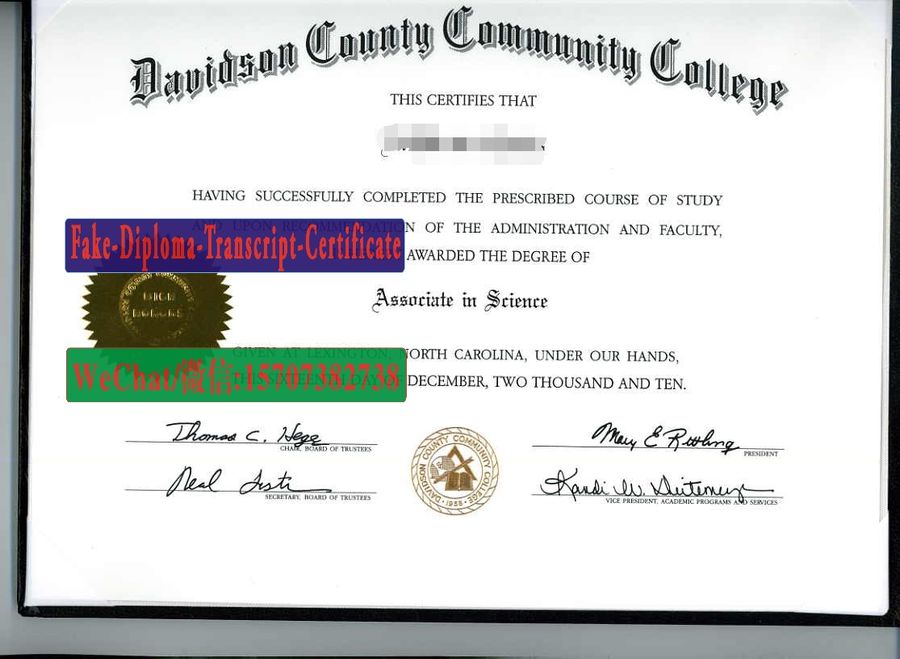 Fake Davidson County Community College Diploma Makers