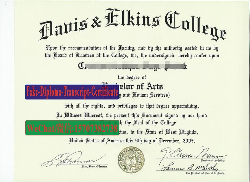 Fake Davis and Elkins College Diploma Makers