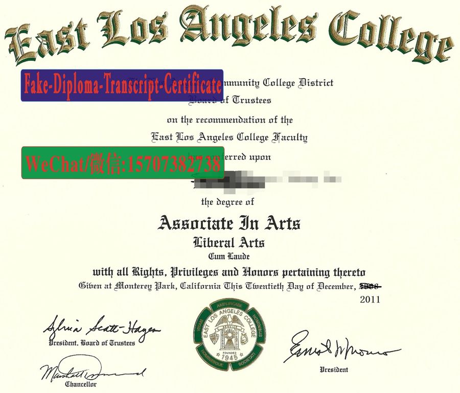 Fake East Los Angeles College Diploma Makers