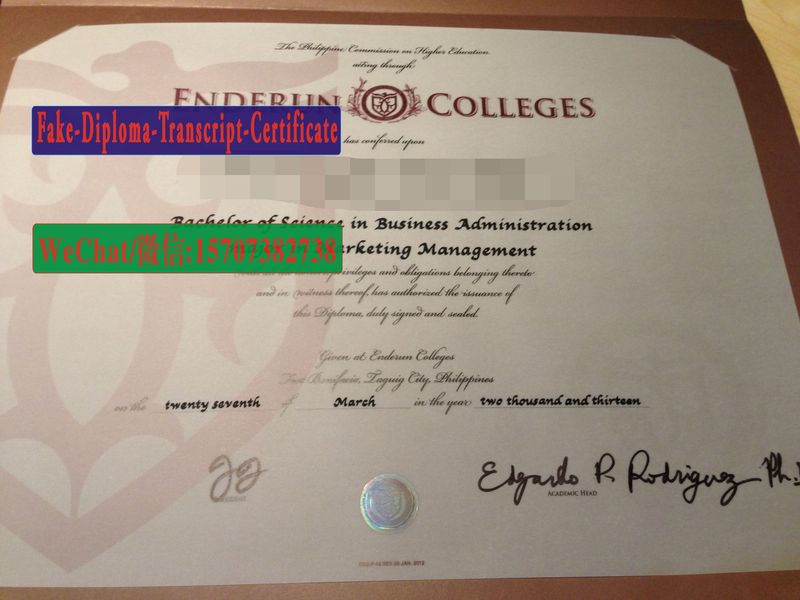 Fake Enderun Colleges Diploma Transcript