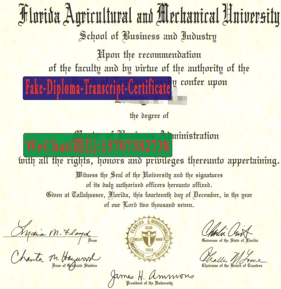 Fake Florida Agricultural Mechanical University Diploma Makers