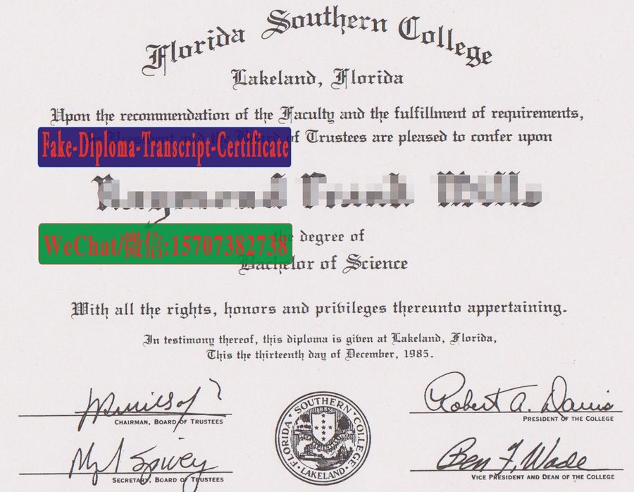 Fake Florida Southern College Diploma Makers