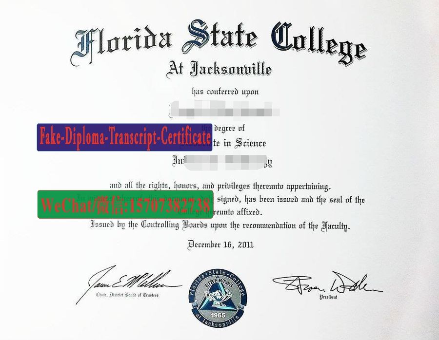 Fake Florida State College at Jacksonville Diploma Makers