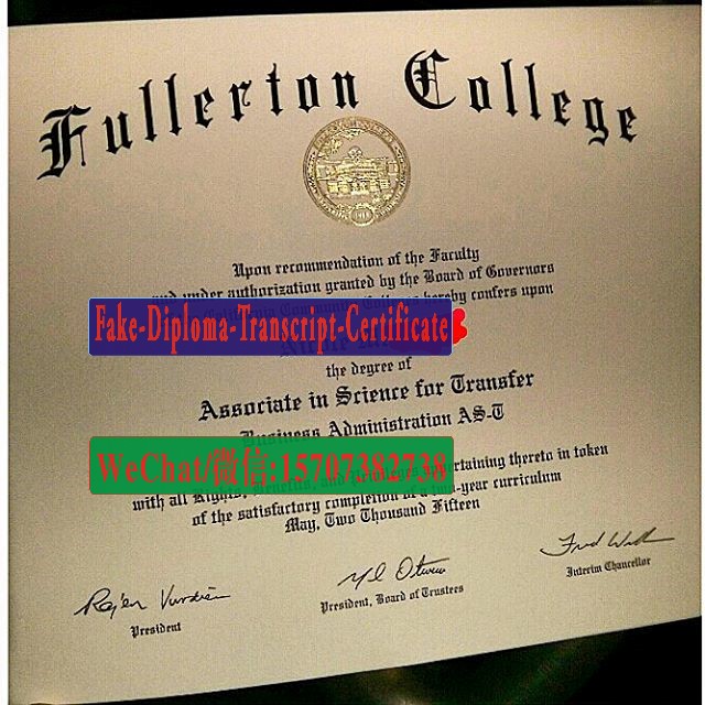 Fake Fullerton College Diploma Degree