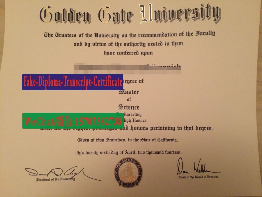 Fake GOLDEN GATE UNIVERSITY Diploma Degree