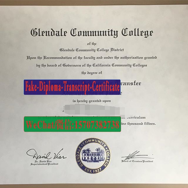 Fake Glendale Community College Diploma Degree