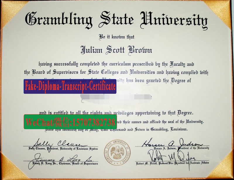 Fake Grambling State University Diploma Degree