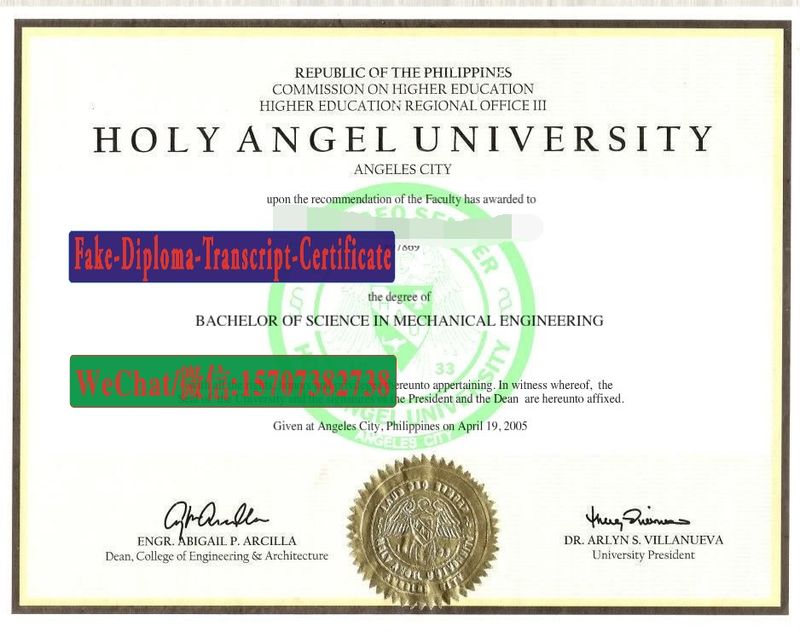 Fake Holy Angel University Diploma Transcript