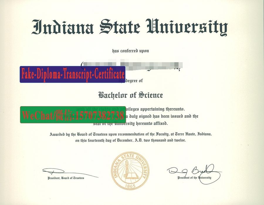 Fake Indiana State University Diploma Degree