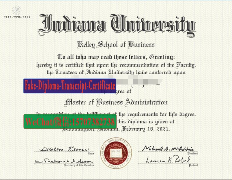 Fake Indiana University Bloomington Diploma Degree