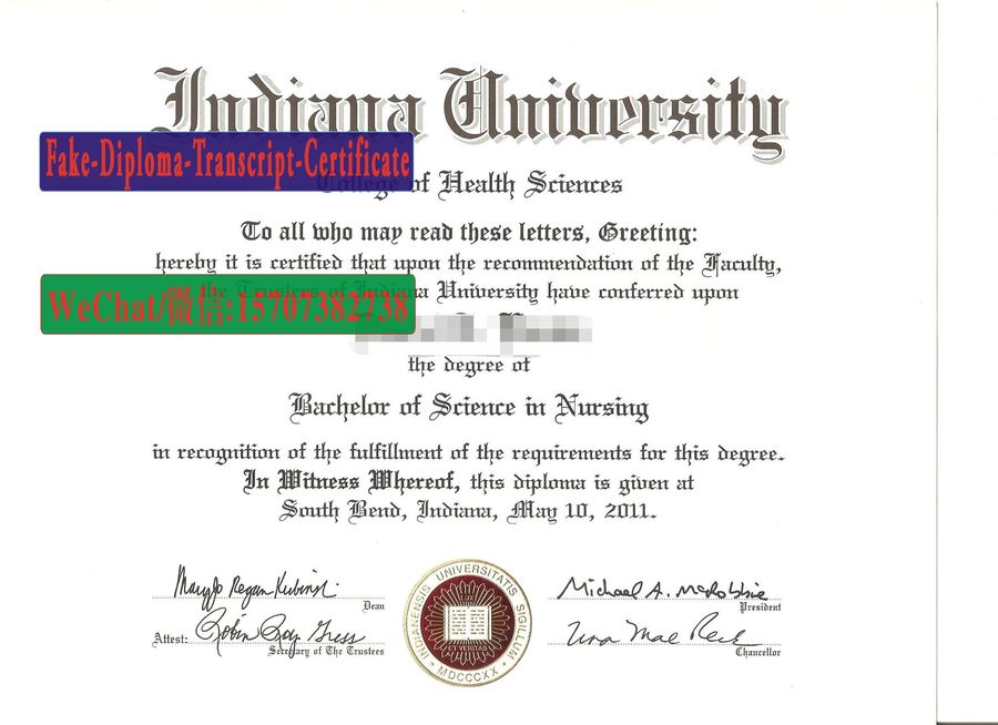 Fake Indiana University Diploma Degree