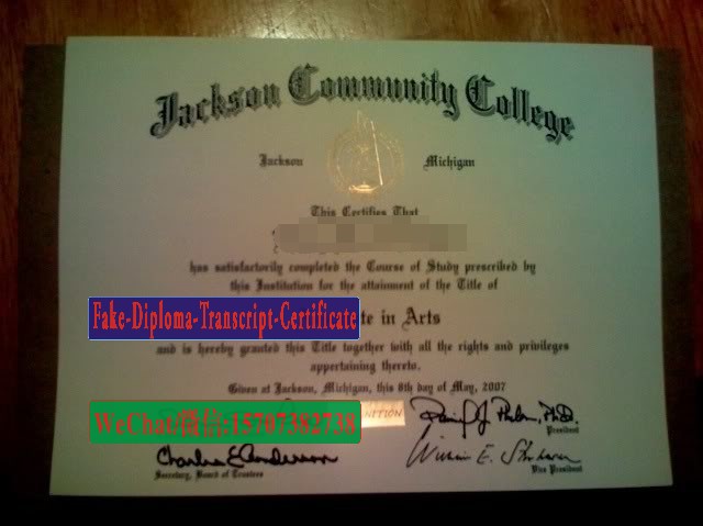 Fake Jackson Community College Diploma Degree