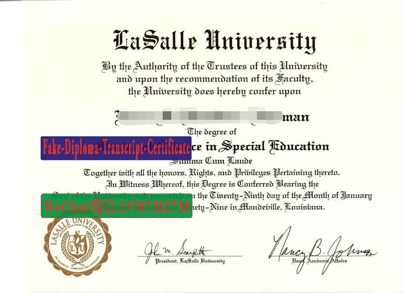 Fake LaSalle University Diploma Degree