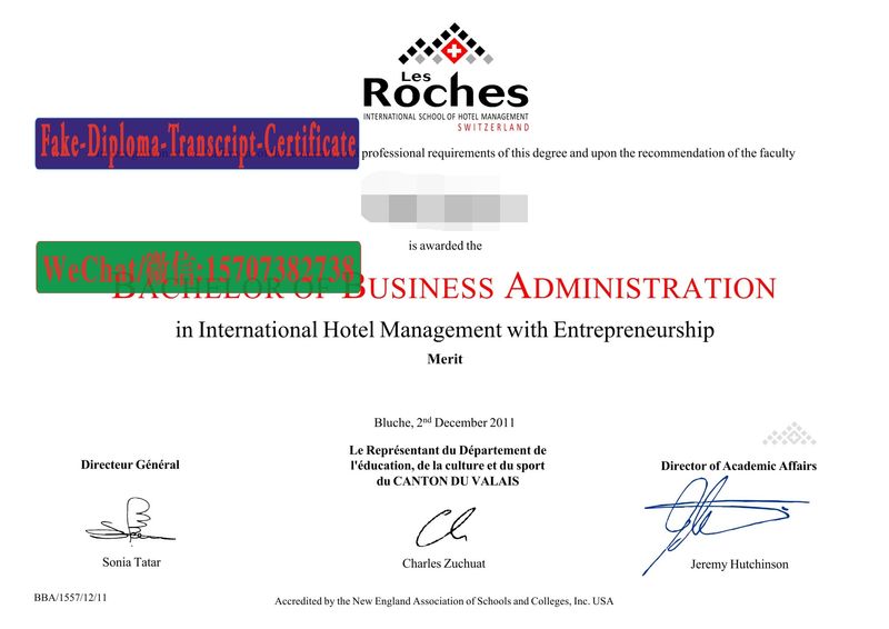 Fake Les Roches International School of Hotel Management Diploma Transcript