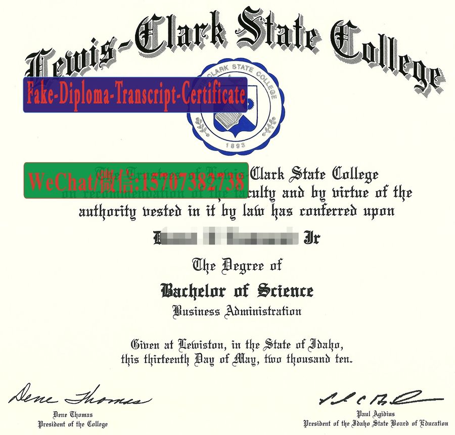 Fake Lewis Clark State College Diploma Degree