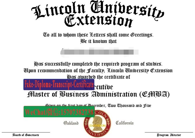 Fake Lincoln University Diploma Degree