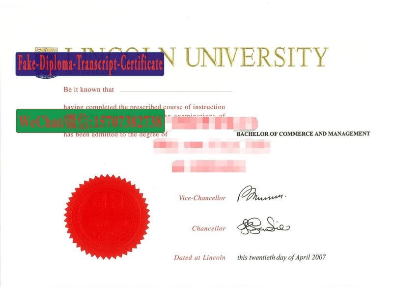 Fake Lincoln University New Zealand Diploma degree