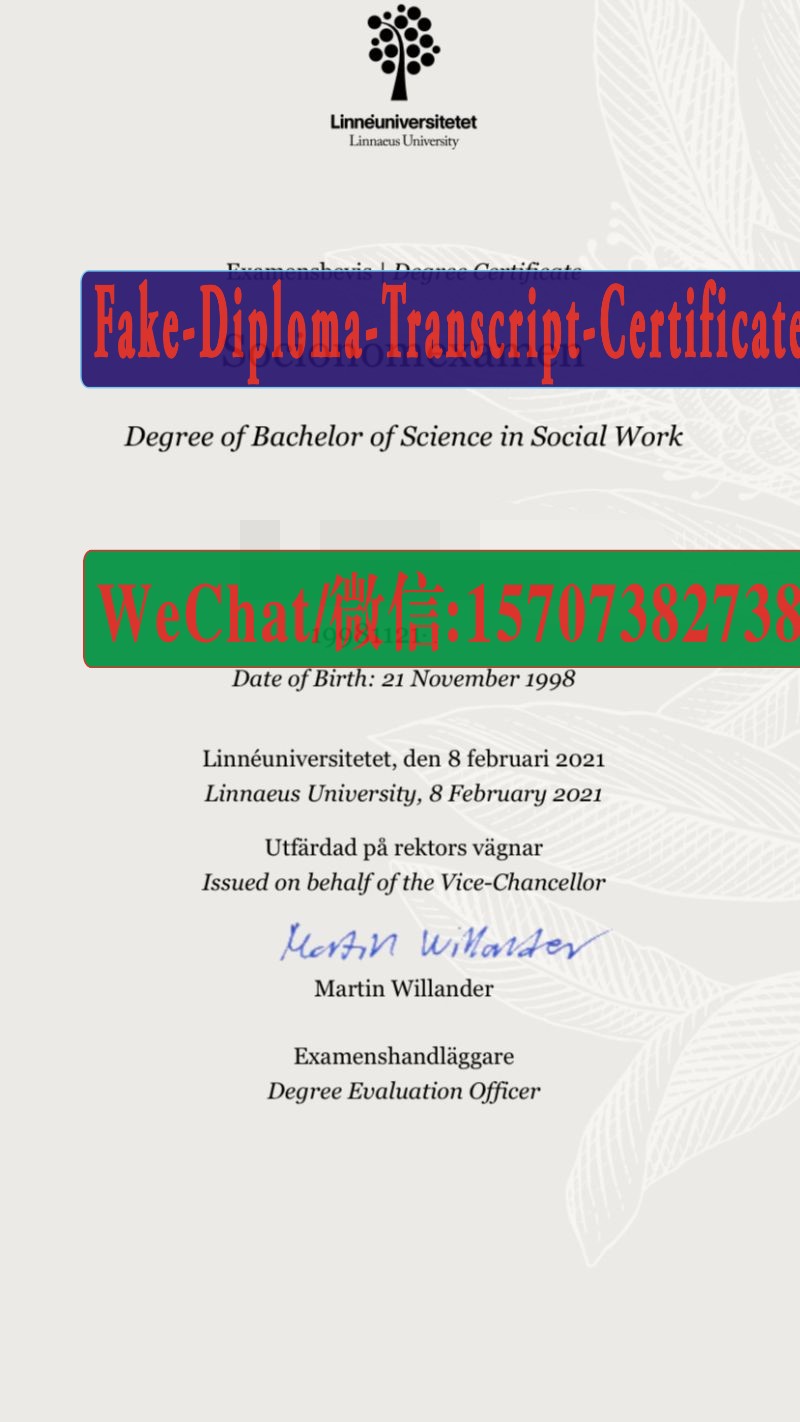 Fake Linnaeus University Diploma Transcript