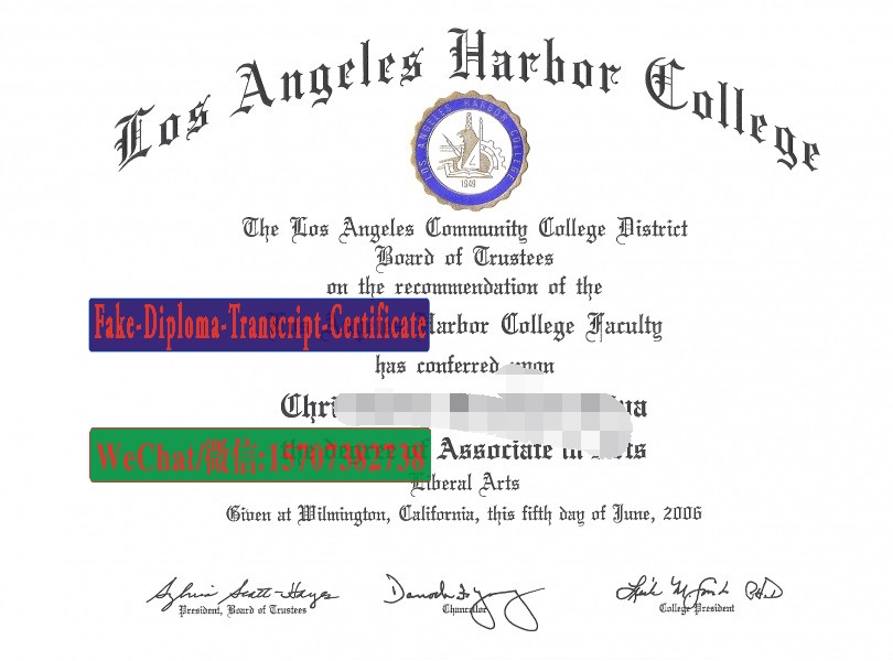 Fake Los Angeles Harbor College Diploma Degree