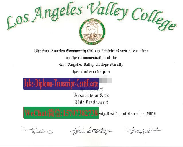 Fake Los Angeles Valley College Diploma Degree