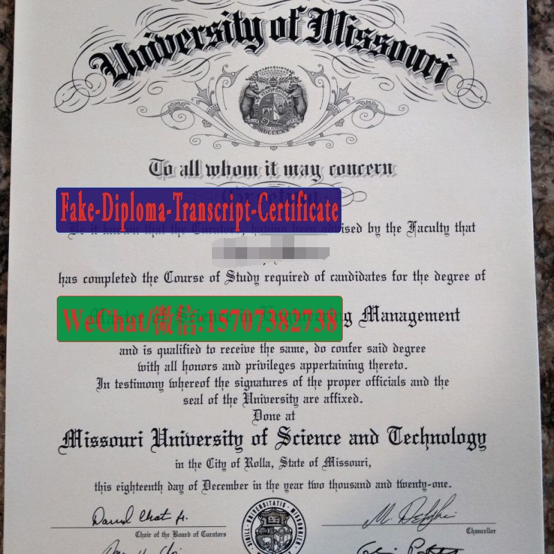 Fake Missouri University of Science and Technology Diploma Degree