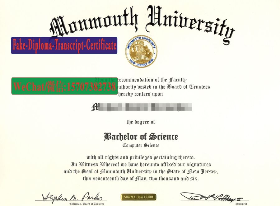 Fake Monmouth University Diploma Degree