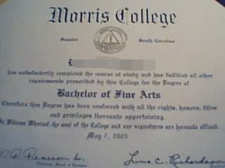 Fake Morris College Diploma Degree